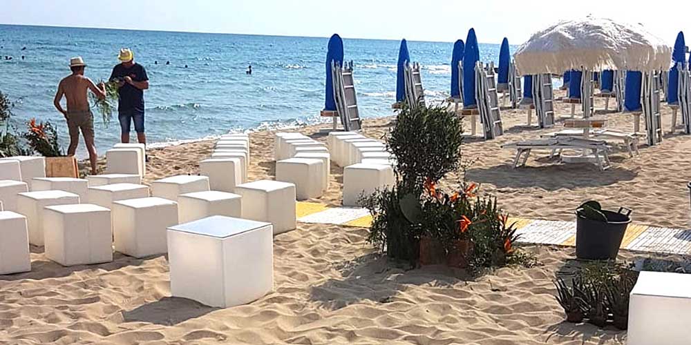 #Catering in spiaggia